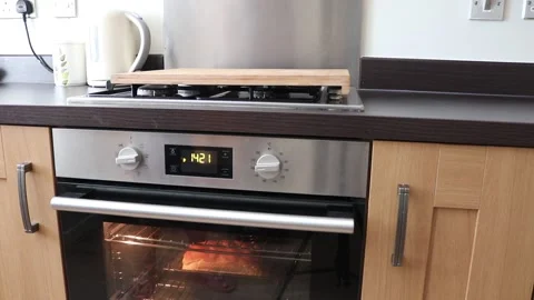 Hot oven Video stock 131320805