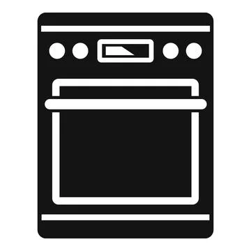 Hot oven icon simple vector. Electric convection stove Illustrazione stock