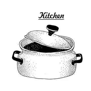 Hot pan isolated, saucepan. Vector Stock Illustration