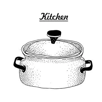 Hot pan isolated, saucepan. Vector Stock Illustration