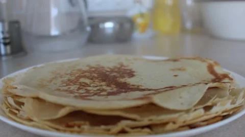 Hot pancakes 스톡 동영상 47084350