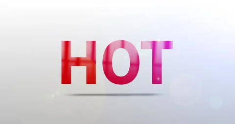Hot. Particle Logo. Text Animation Stock Footage 135475222