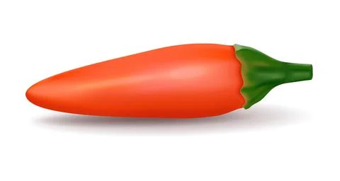 Hot pepper "Ogonyok" on a white background. Stock Illustration