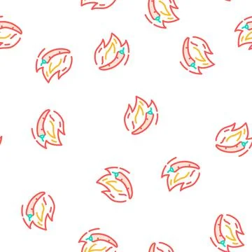 Hot pepper vector seamless pattern Stock Illustration