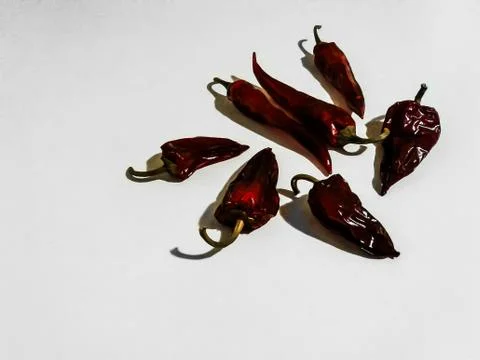 Hot pepper on a white background Stock Photos