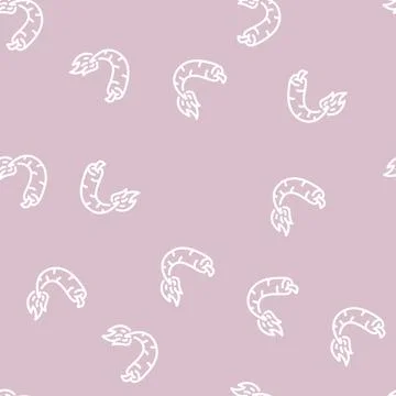 Hot peppers line vector seamless pattern Illustrazione stock