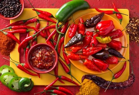 Hot peppers Stock Photos