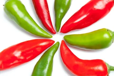 Hot peppers Foto stock