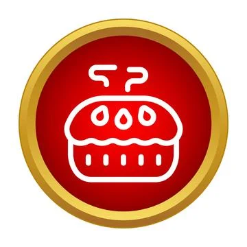 Hot pie icon representing freshly baked pastry Ilustração Stock