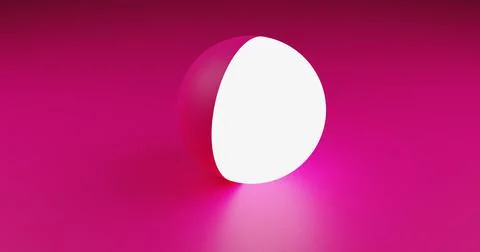 Hot pink Background With white light  Emission Sphere Stock Illustration