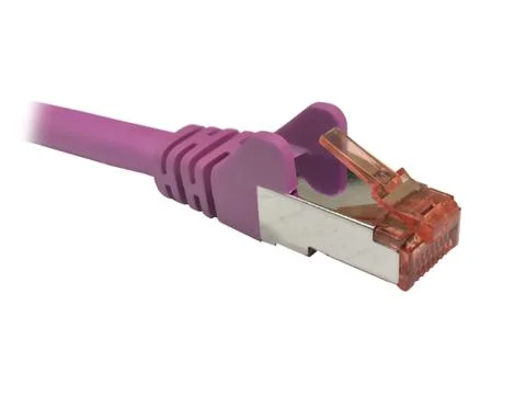 Hot Pink CAT6A Ethernet Patch Lead Stock Photos