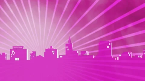 Hot pink city 1080  background Stock Footage