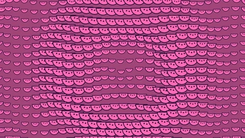 Hot Pink Concentric Circle Halftone Pulse Video stock 342585852