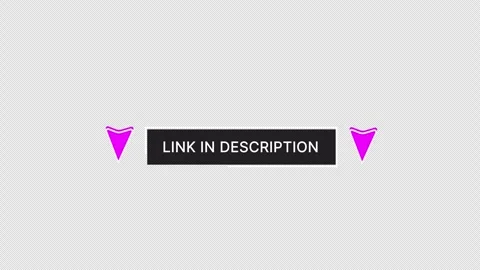 Hot Pink Link in Description Downward Arrows Animation Alpha 4K Video stock 348276214