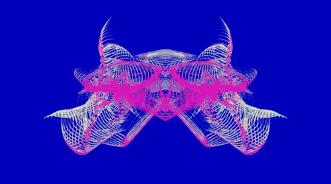 Hot pink motion wave on blue background Stock Footage 33866298