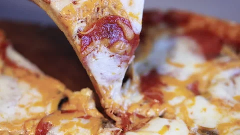 Hot Pizza close-up. Stock Footage 157561880
