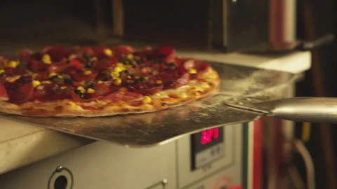 Hot Pizza Stock Footage 296319909