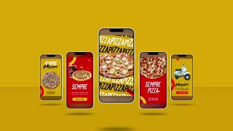 Hot Pizza Menu Stories Catálogo de After Effects
