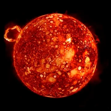 Hot planet 3d render Illustrazione stock