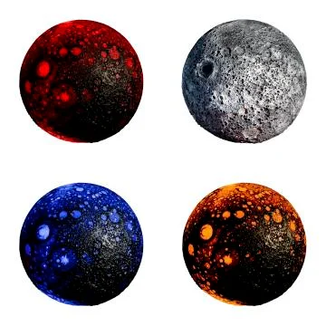 Hot planet collection Stock Illustration