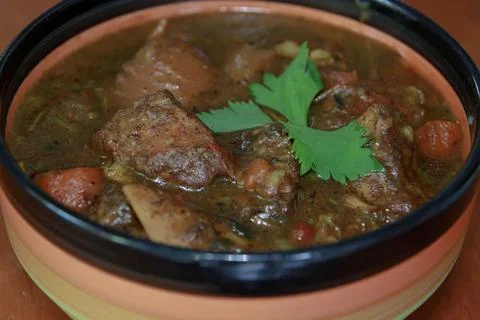 Hot pork soup Foto stock