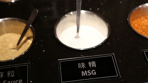 Hot pot close up of msg sauce Stock Footage 126267712