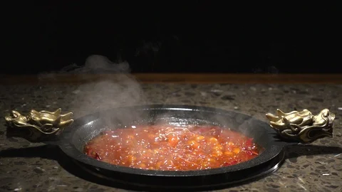 Hot Pot In Slow Motion Stock Footage 111640563