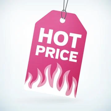 HOT PRICE label vector tag. isolated from background. layered. Illustrazione stock