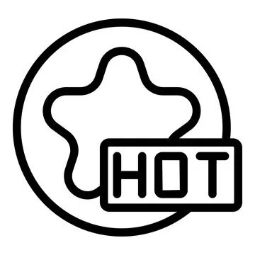 Hot promo code icon outline vector. Digital price Stock Illustration