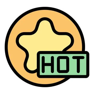 Hot promo code icon vector flat Stock Illustration