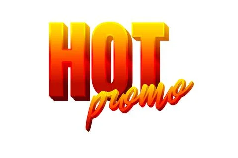 Hot promo text style effect. Editable text effect Stock Illustration