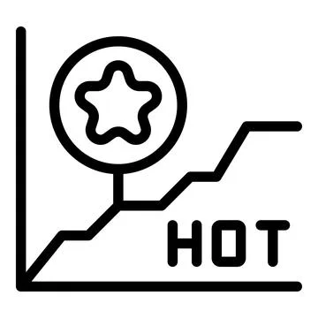 Hot promotional code icon outline vector. Promo coupon 스톡 일러스트