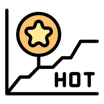 Hot promotional code icon vector flat Stock-Illustration