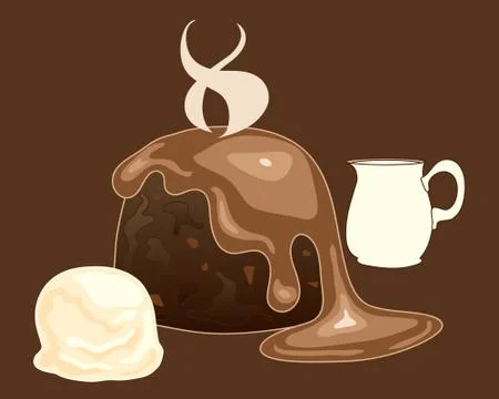 Hot pudding Stock Illustration