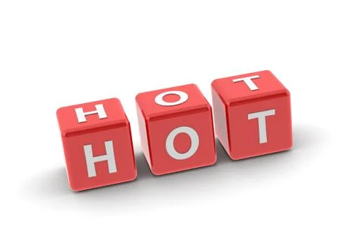 Hot puzzle word Stock Illustration