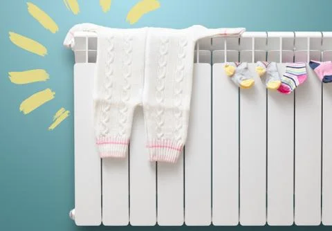 On a hot radiator Stock Photos
