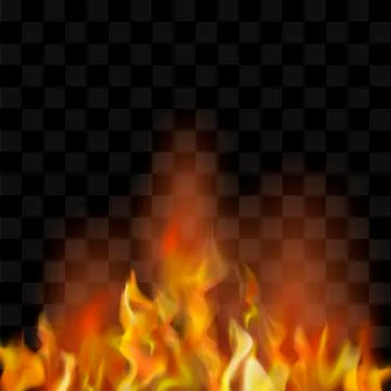 Hot Red Burning Fire Flame with Flying Embers Illustrazione stock