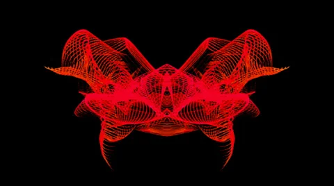 Hot red motion wave lines Stock Footage 33866418