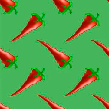 Hot Red Peppers Seamless Pattern 库存插图