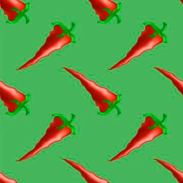 Hot Red Peppers Seamless Pattern Stock Illustration