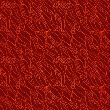 Hot red seamless pattern with decorative fire Stock Illustration