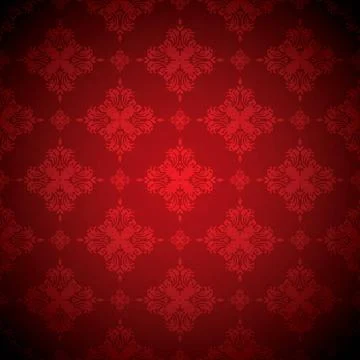 Hot red wallaper red and black floral seamless repeat pattern with dark ed... Foto stock
