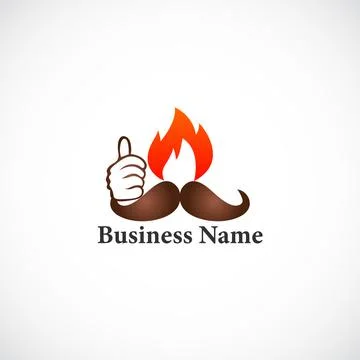 Hot Restaurant Logo Design, Spoon, Vector, EPS Illustrazione stock