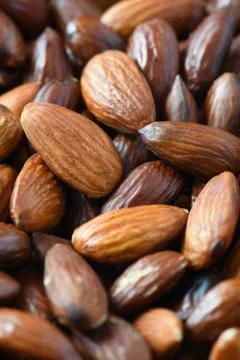 Hot roasted almonds Stock Photos