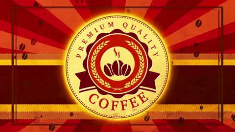 Hot roasted arabic stem coffee beverage pattern for packing with mature fashion Video stock 130928721