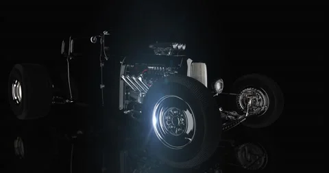 Hot Rod 3D render Stock Footage 143778096