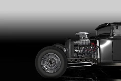 Hot Rod 3D render Stock Illustration