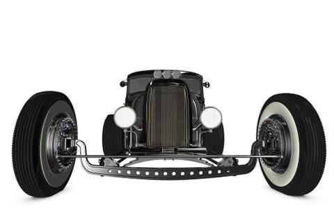 Hot Rod 3D render Stock Illustration