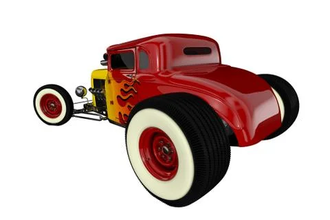 Hot Rod 3D render Stock Illustration