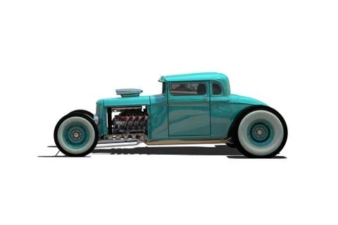 Hot Rod 3D render Stock Illustration